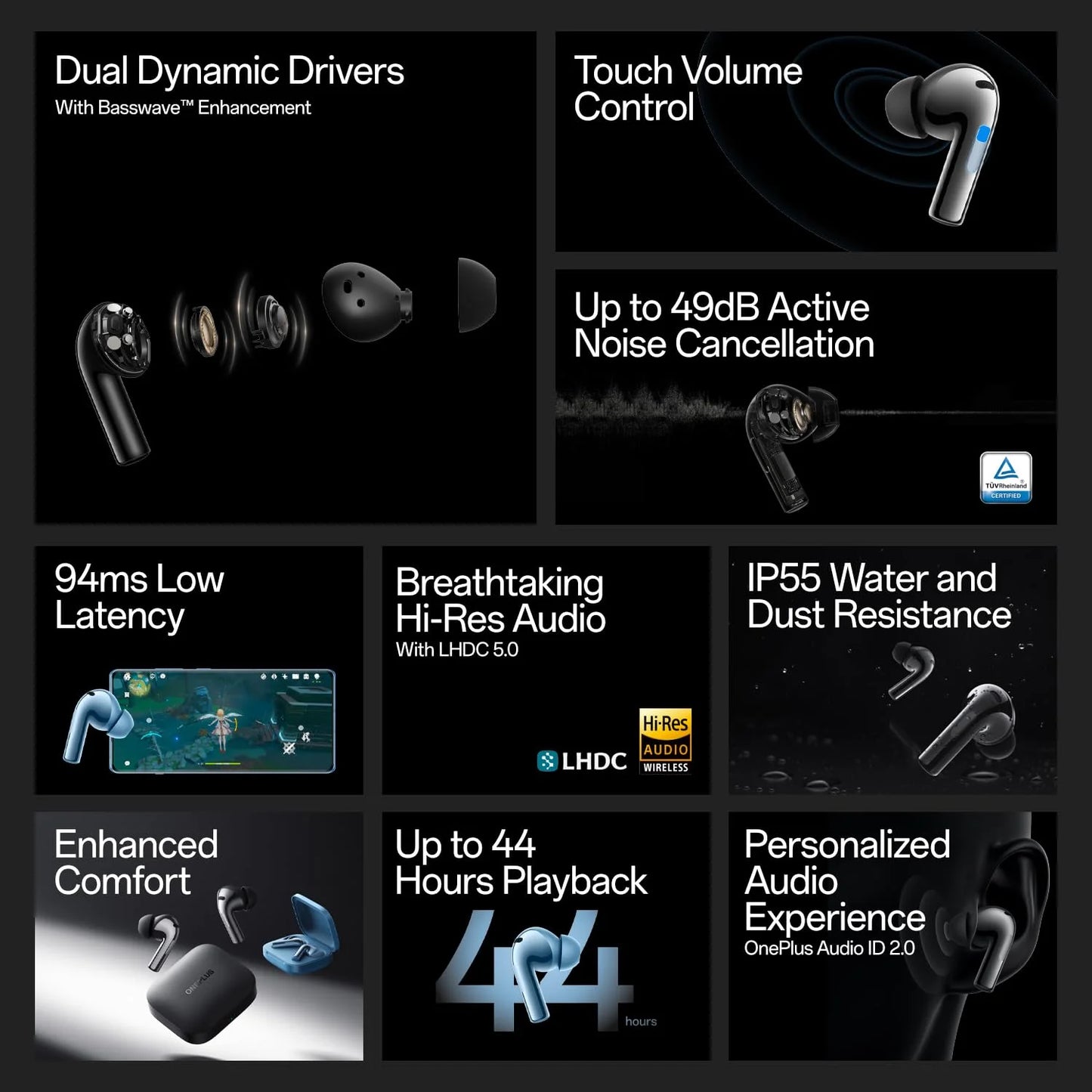 OnePlus Buds 3 Truly Wireless Bluetooth Earbuds