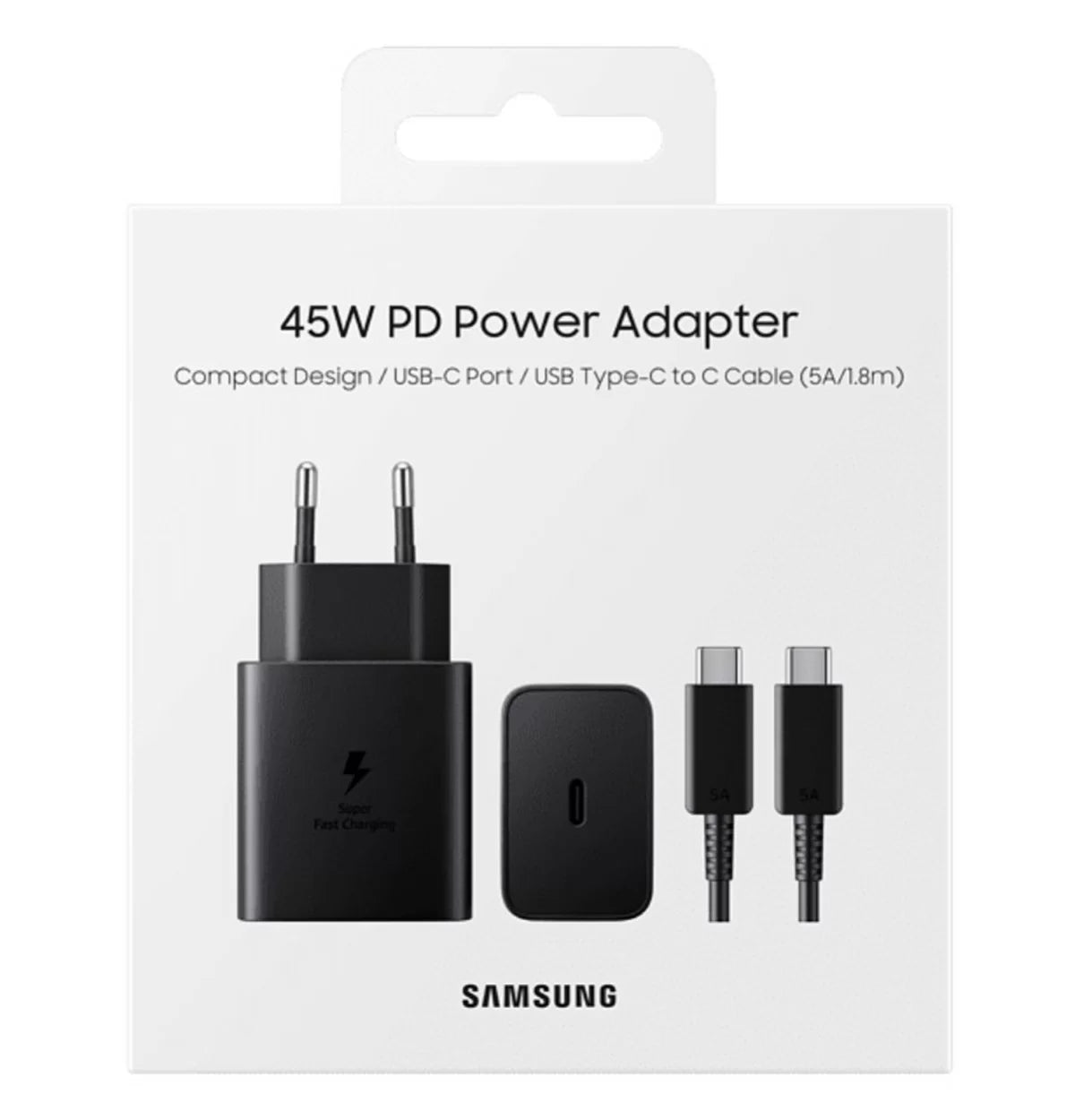 Samsung 45W USB-C Super Fast Charging Wall Charger with Type-C Cable