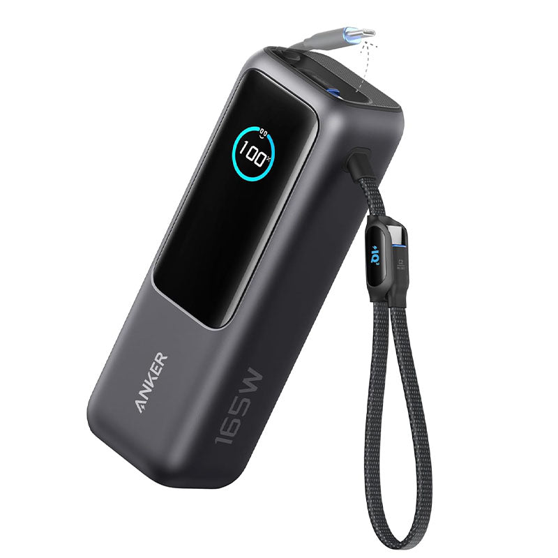 Anker Laptop Power Bank (25K, 165W, Built-In and Retractable Cables)