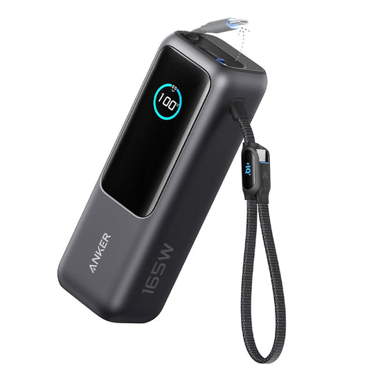 Anker Laptop Power Bank (25K, 165W, Built-In and Retractable Cables)