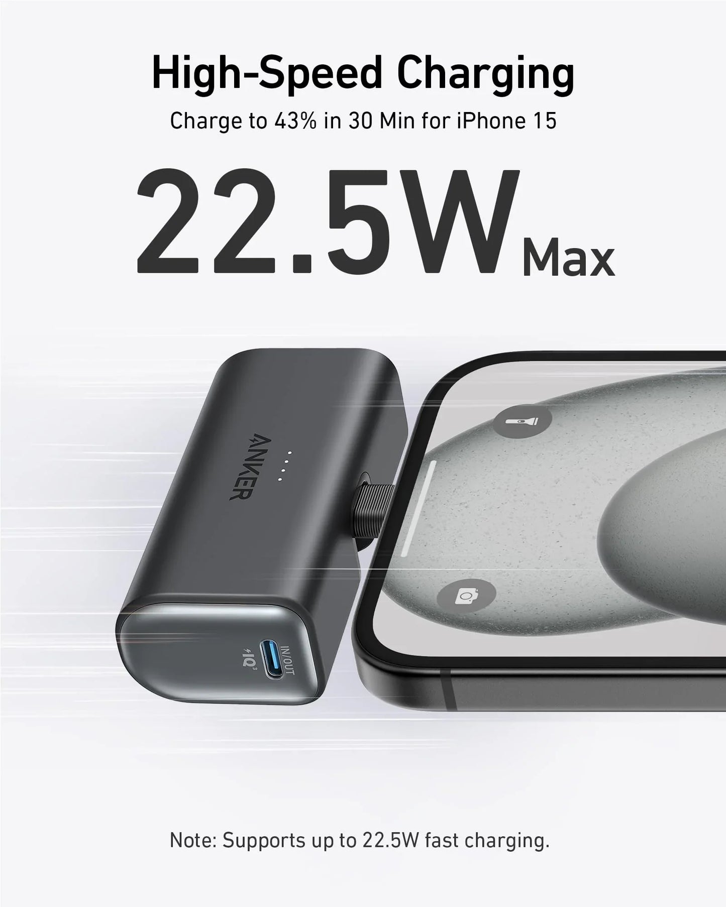 Anker Nano Power Bank 22.5w Built In Usb C  Connector