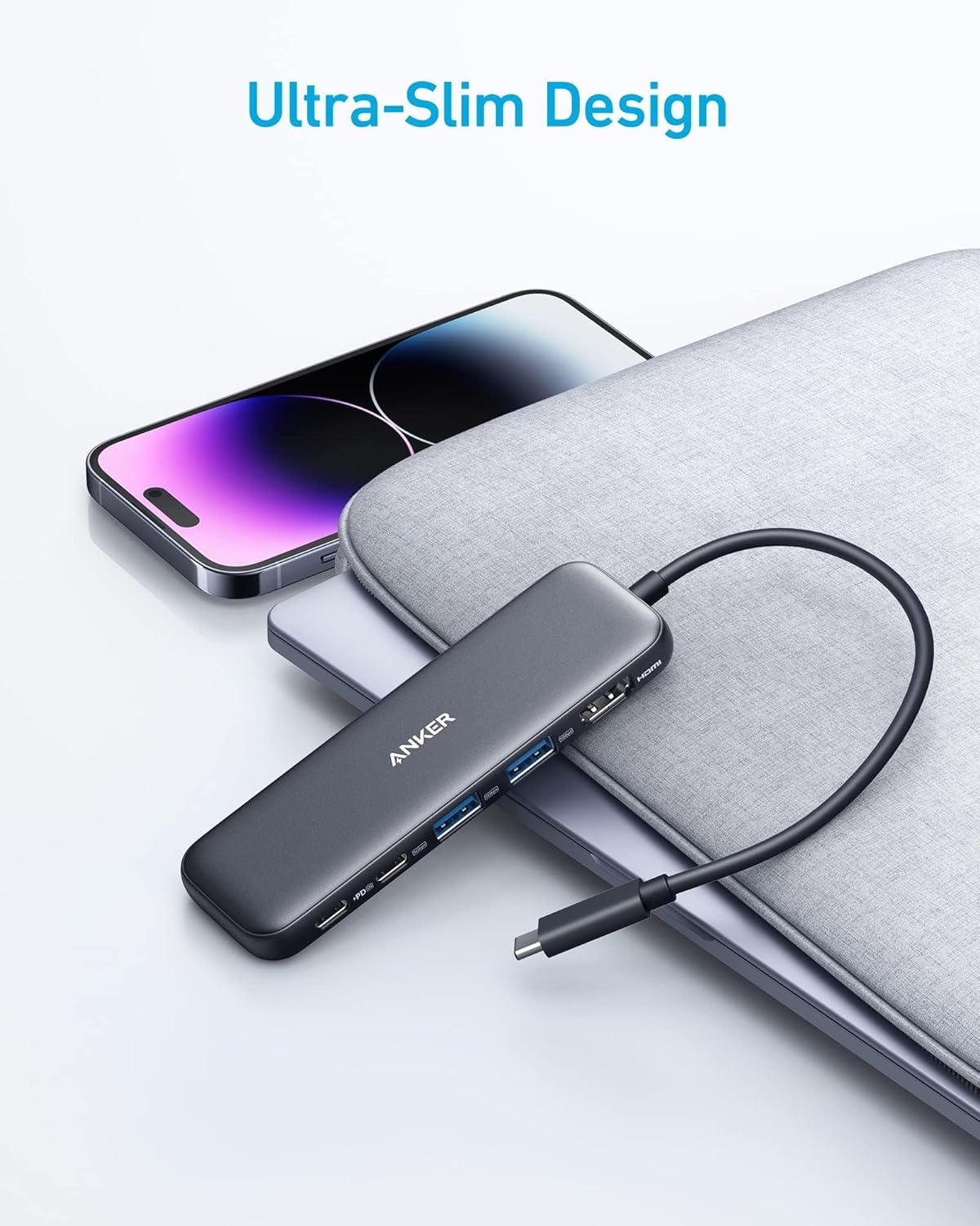 Anker 332 Usb-C Hub (5-in1) Sleek Aluminium Design