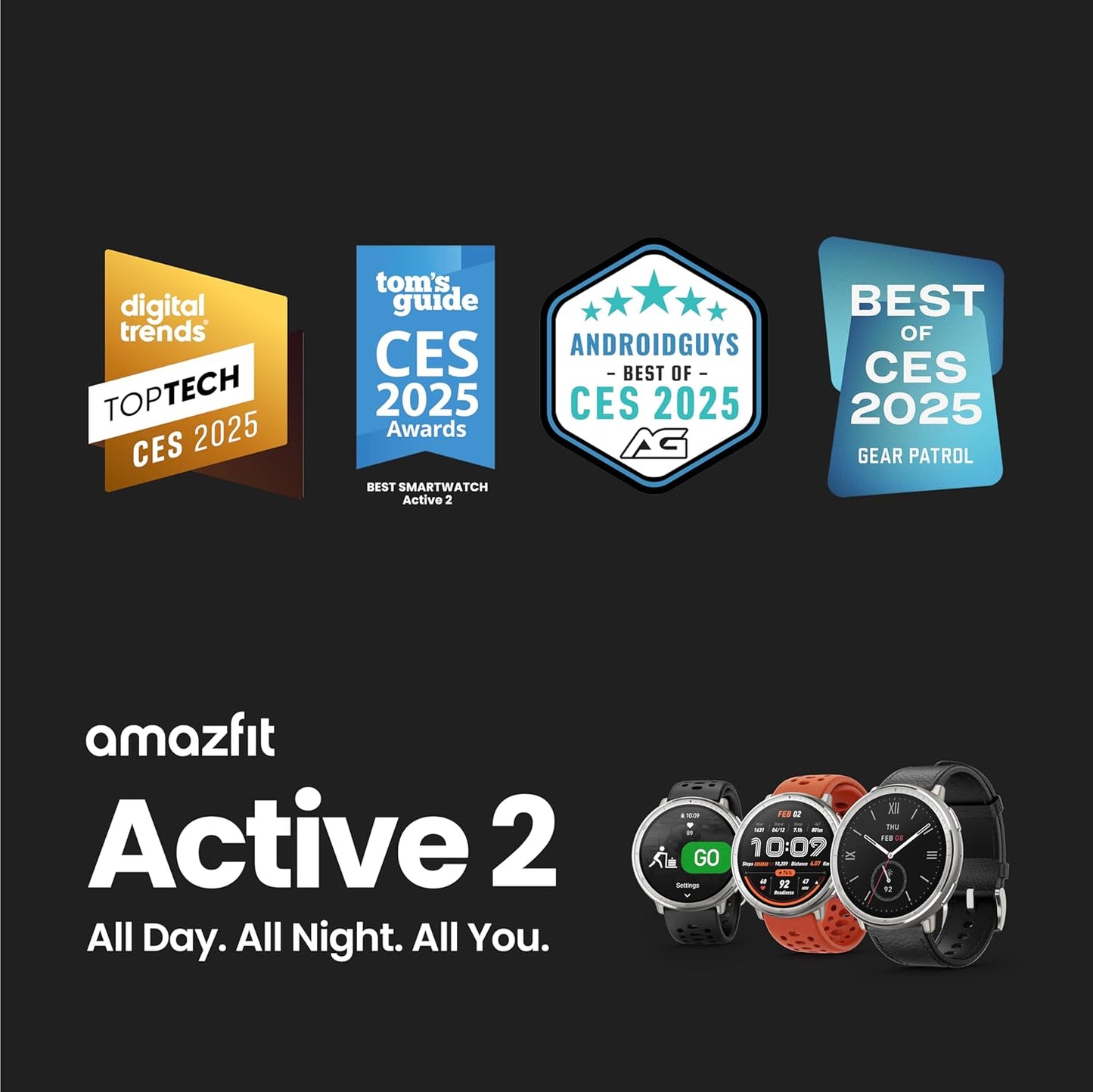 Amazfit Active 2 Premium Round Smart Watch