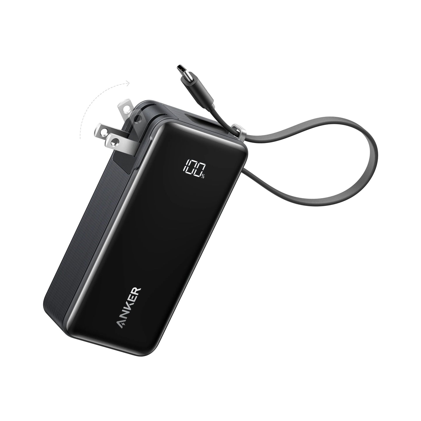 Anker Power Bank (10K, Fusion, Built-In USB-C Cable)