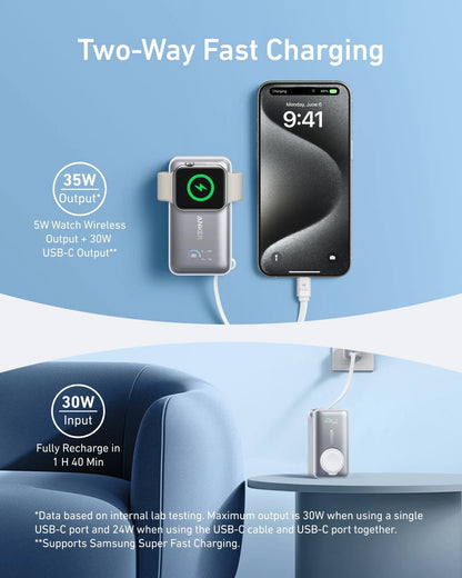 Anker MagGo Power Bank 10K 35W For Apple Watch