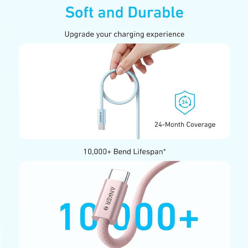 Anker Zolo USB-C to USB-C 240W Braided Cable 6ft