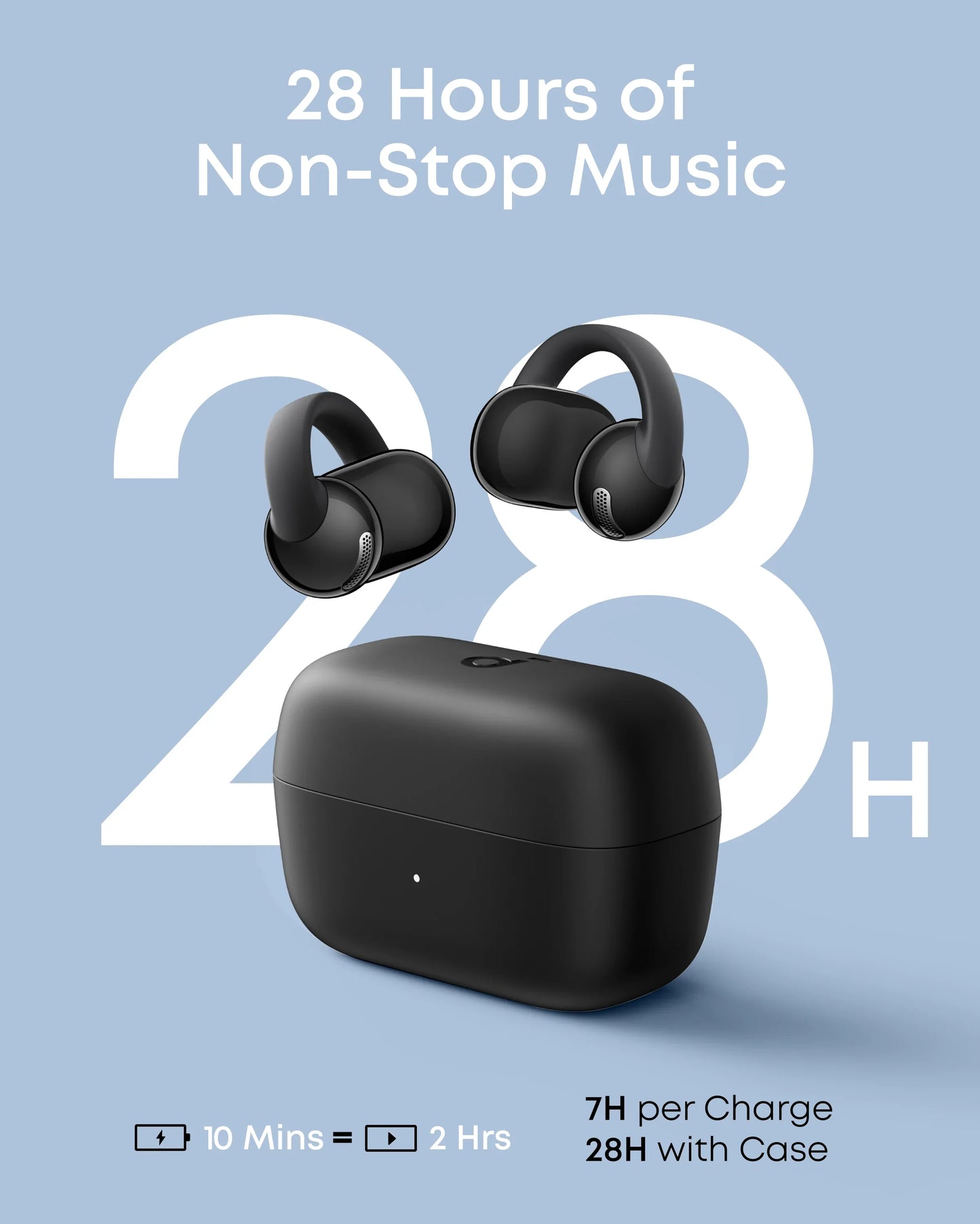 Anker Soundcore C50i Open-Ear Clip-On Earbuds with Adaptive Comfort