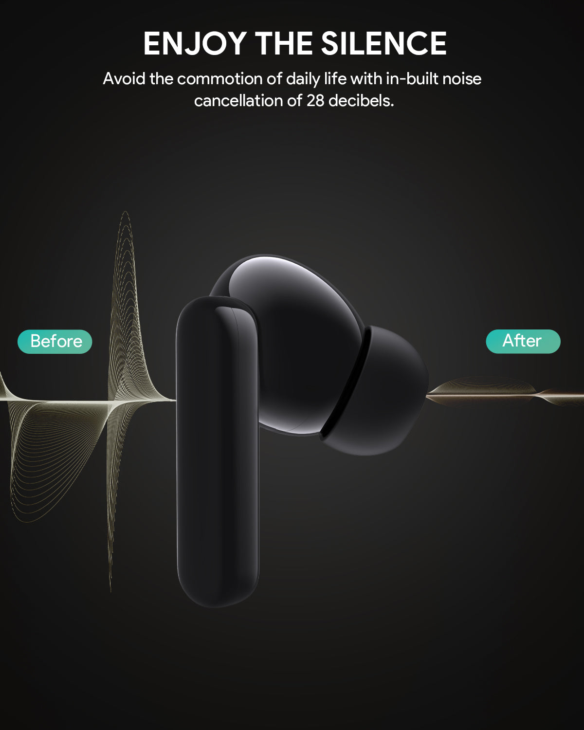 Aukey True Wireless Earbuds Active Noise Cancelling, IPX5 Waterproof (EP-M1NC)