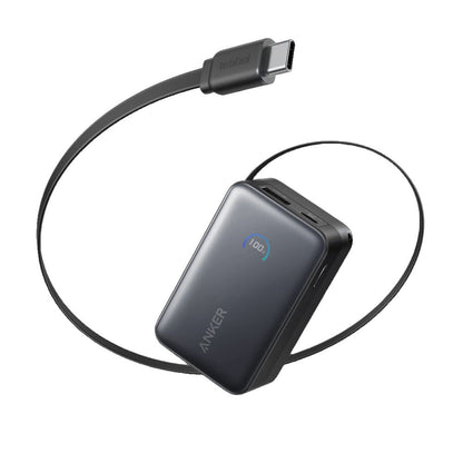 Anker Nano Power Bank 10K, 45W, Built-In Retractable USB-C Cable