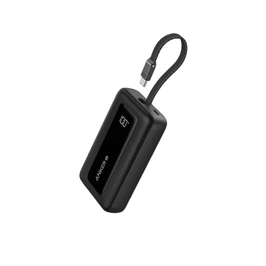 Anker Zolo Power Bank (10K, 30W) with a 5.4-inch (13.7 cm) built-in USB-C cable