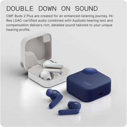 CMF by Nothing Buds 2 Plus Wireless Earbuds Adaptive Noise Cancelling
