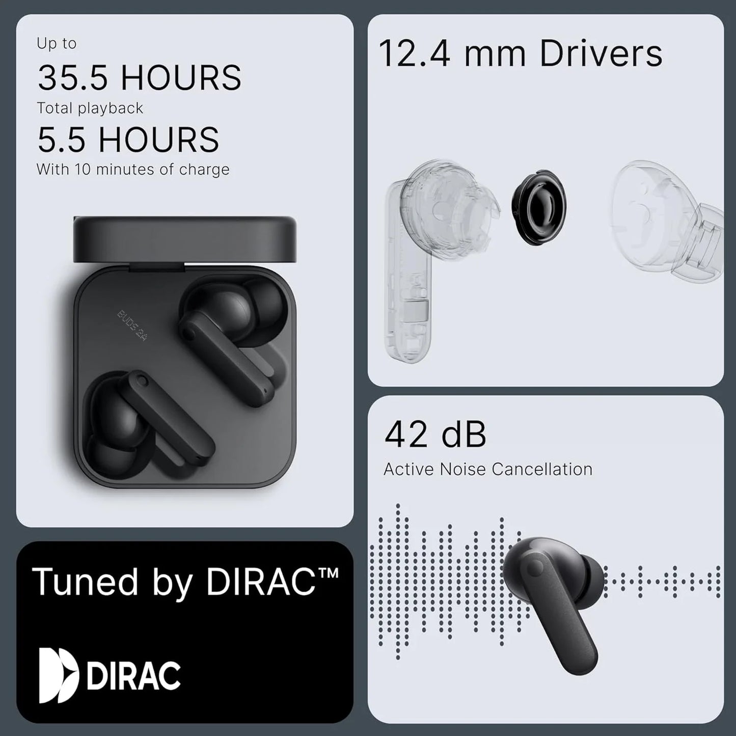 CMF by Nothing Buds 2A Wireless Earbuds with Active Noise Cancelling