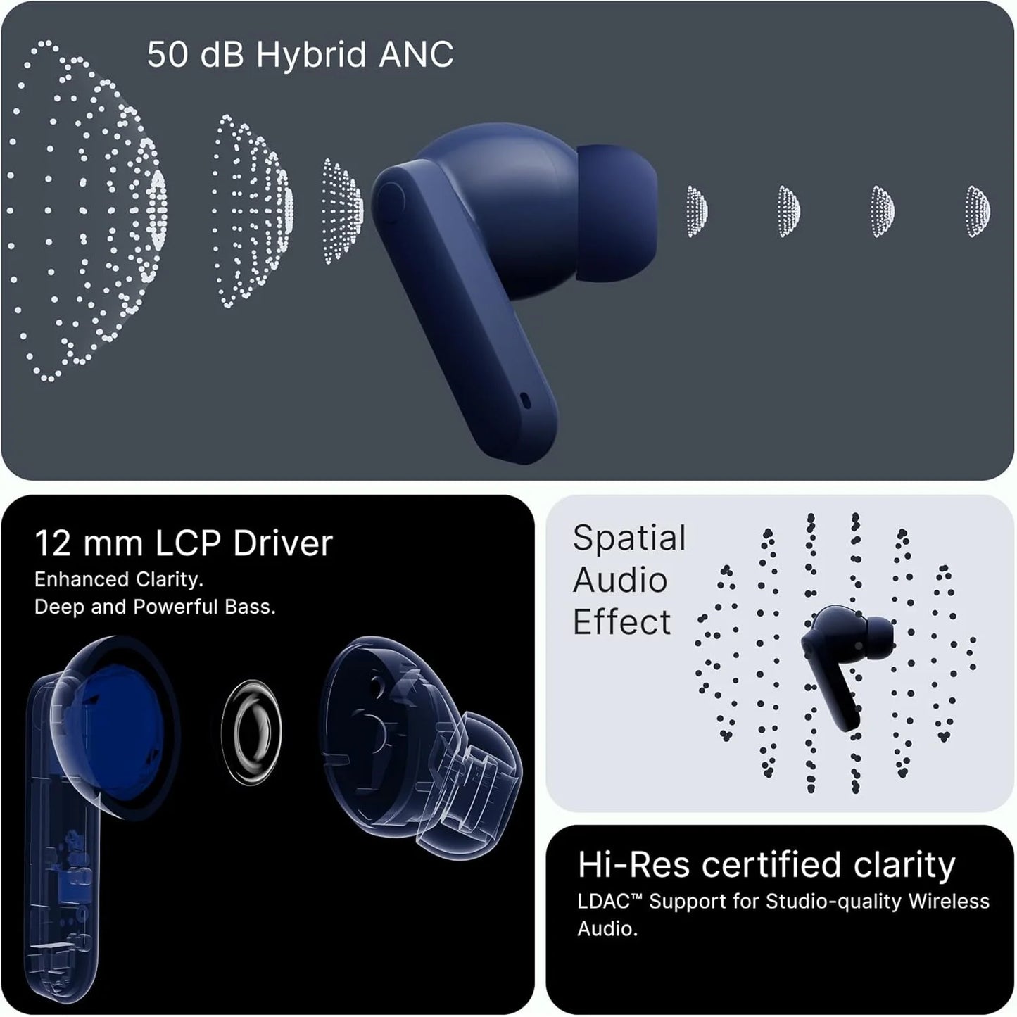 CMF by Nothing Buds 2 Plus Wireless Earbuds Adaptive Noise Cancelling