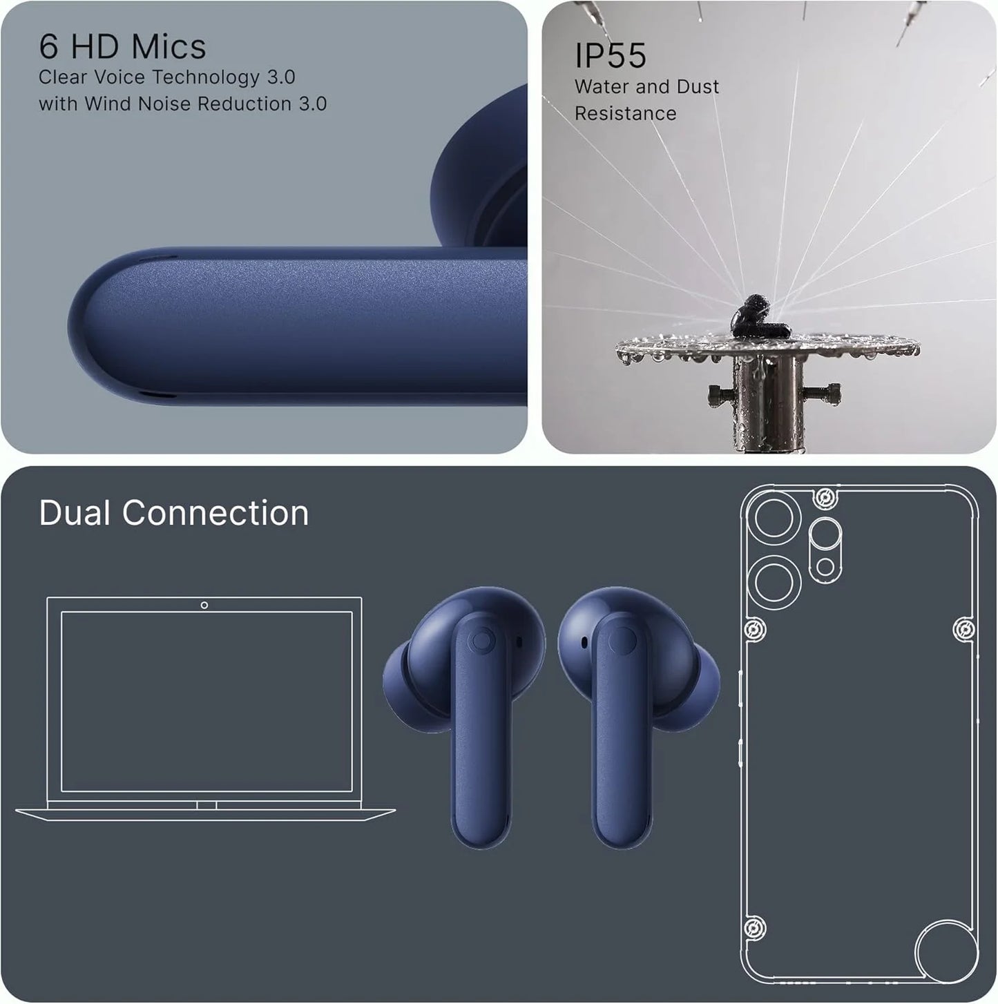 CMF by Nothing Buds 2 Plus Wireless Earbuds Adaptive Noise Cancelling