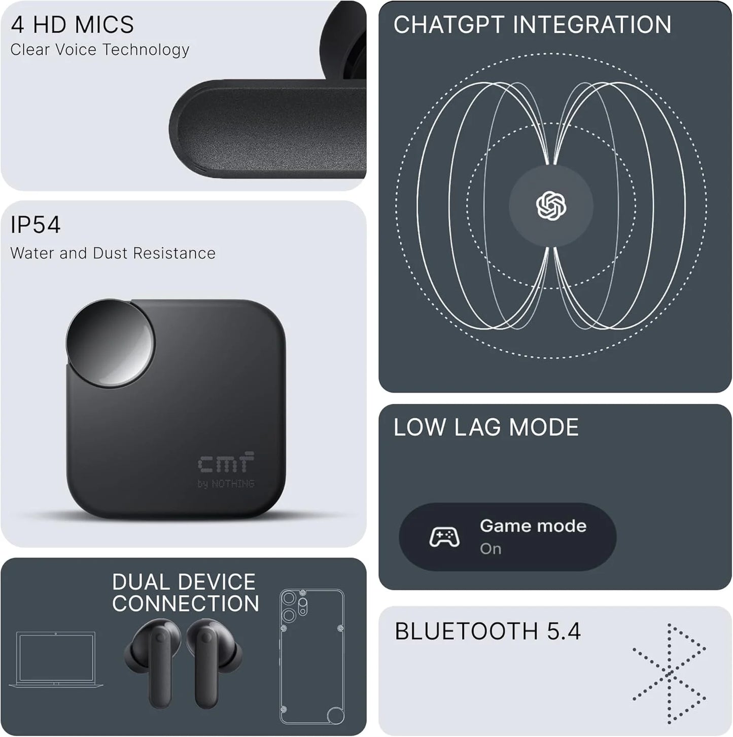 CMF by Nothing Buds 2A Wireless Earbuds with Active Noise Cancelling