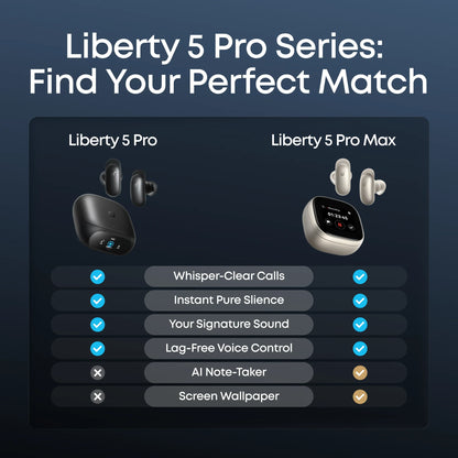 Anker Liberty 5 Pro Noise Cancelling Earbuds for Clear Calls