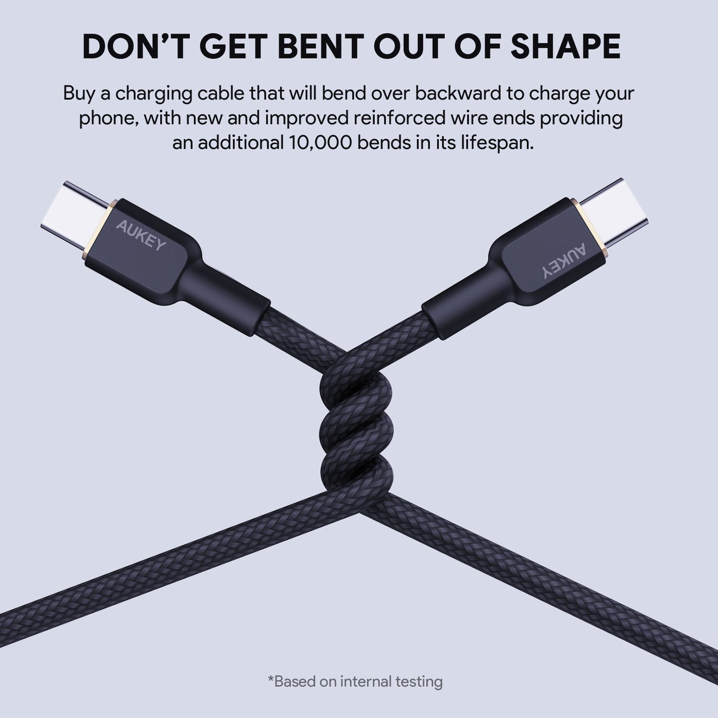 Aukey Circlet 60w 1m Nylon Braided Usb-C to Usb C Cable (CB-NCC1)