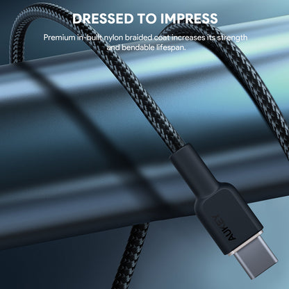Aukey Circlet 60w 1m Nylon Braided Usb-C to Usb C Cable (CB-NCC1)