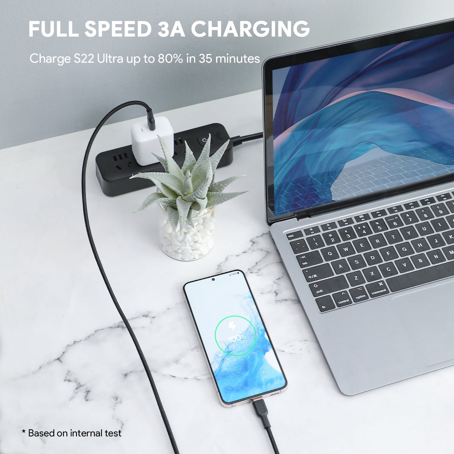 Aukey Circlet 60w 1m Nylon Braided Usb-C to Usb C Cable (CB-NCC1)