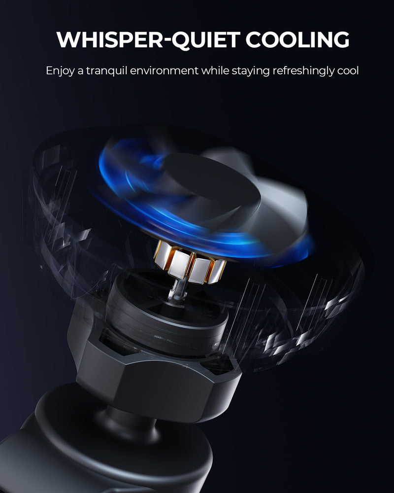 Aukey MagLink Freeze Magsafe Wireless Charging Car Mount (Strong Magnetic Force) with Semiconductor Cooling System (HD-M12)