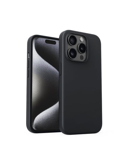 Aukey Iphone 15 Pro Max 6.7-inch Silicon Magnetic Liquid Phone Case Compatible with MagSafe (PC-GJ10D)