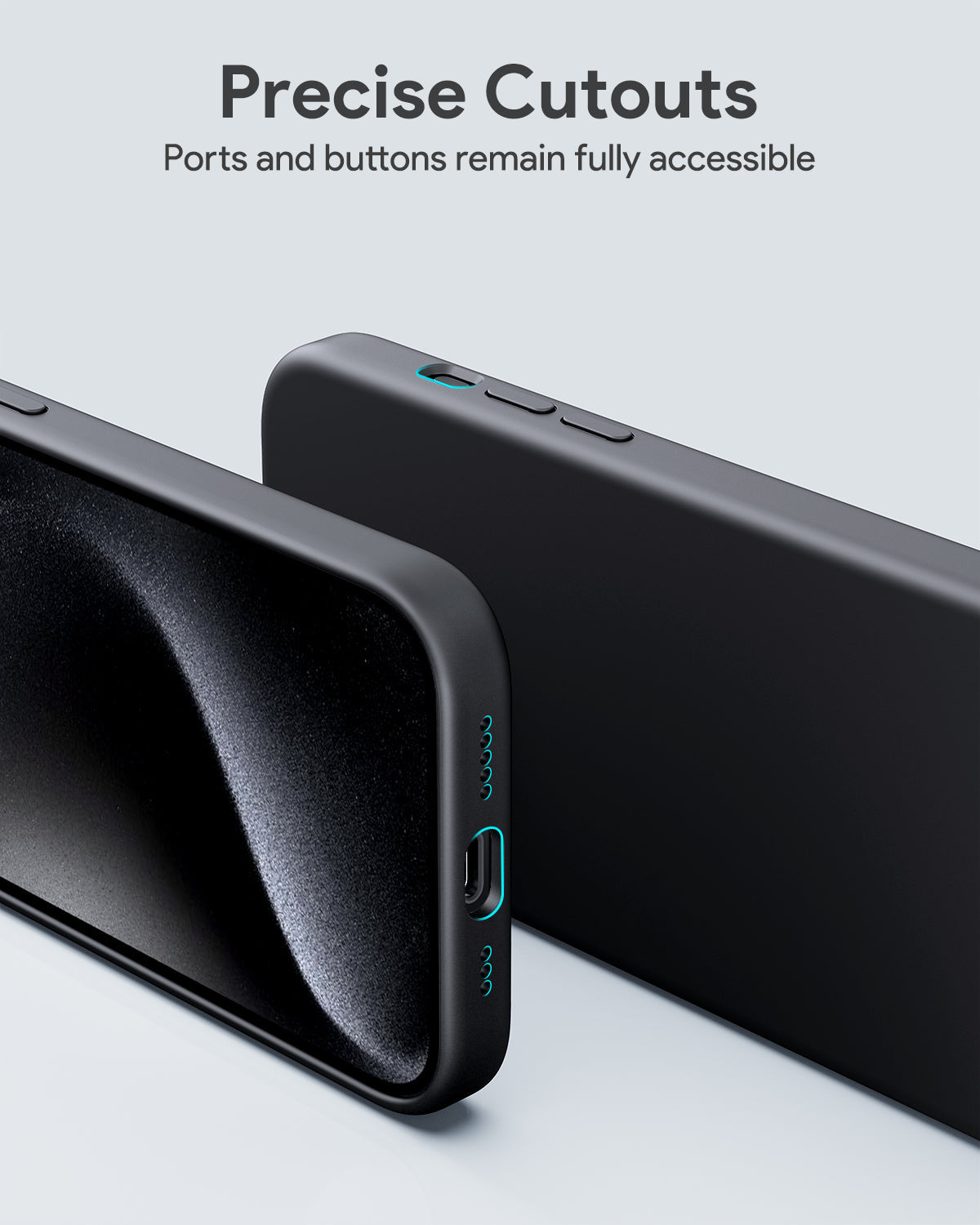 Aukey Iphone 15 Pro 6.1-inch Silicon Magnetic Liquid Phone Case Compatible with MagSafe (PC-GJ10C)