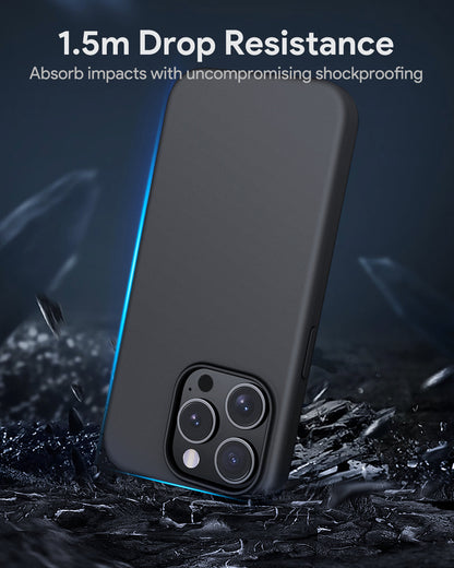 Aukey Iphone 15 Pro Max 6.7-inch Silicon Magnetic Liquid Phone Case Compatible with MagSafe (PC-GJ10D)