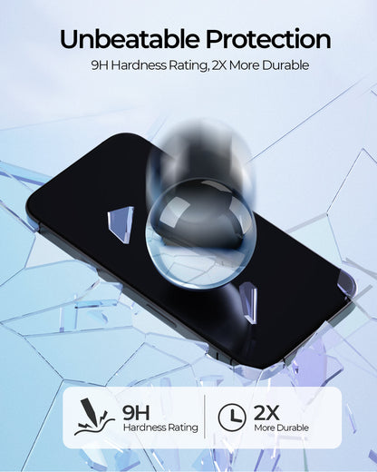 Aukey iPhone 15 Pro Max 6.7-inch Super Clear  View High-Clarity Tempered Glass Screen Protector (SP-GT10D)