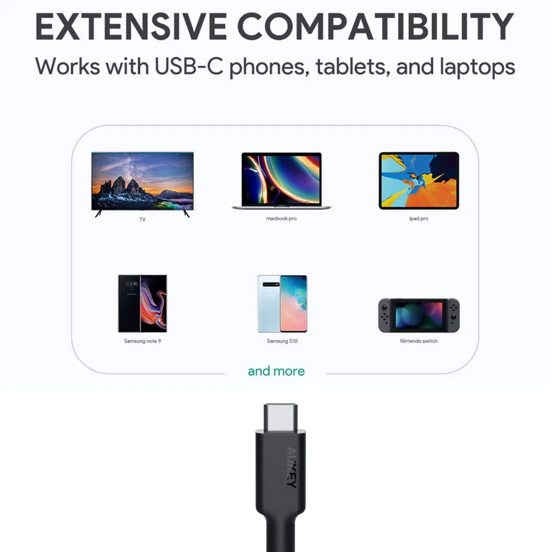 Aukey Gen2 E Marker PD 100W USB 3.1 Type C To Type C Cable (CB-CD21)