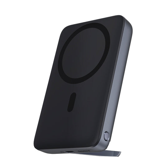 Aukey MagLink 38.5wh 10,000mah Magnetic Wireless Charging Power Bank with Metal Foldable  Stand (PB-MS02)